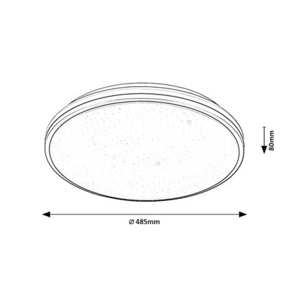 Rabalux - LED kopalniško stropno svetilo, 40 W, 230 V, IP44, 4000 K, premer 48,5 cm