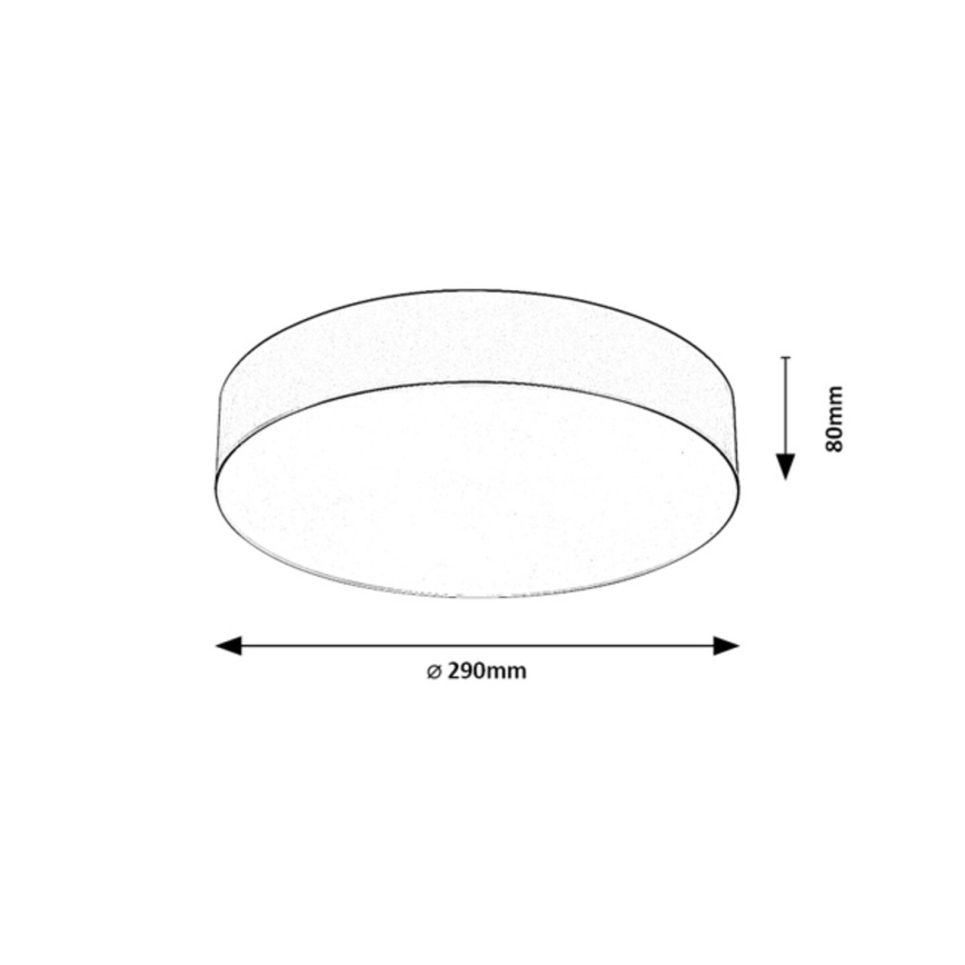 Rabalux - Zunanja stropna svetilka 2xE27/9W/230V premer 29 cm IP43 črna