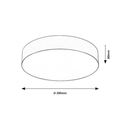 Rabalux - Zunanja stropna svetilka 3xE27/9W/230V premer 39 cm IP43 črna