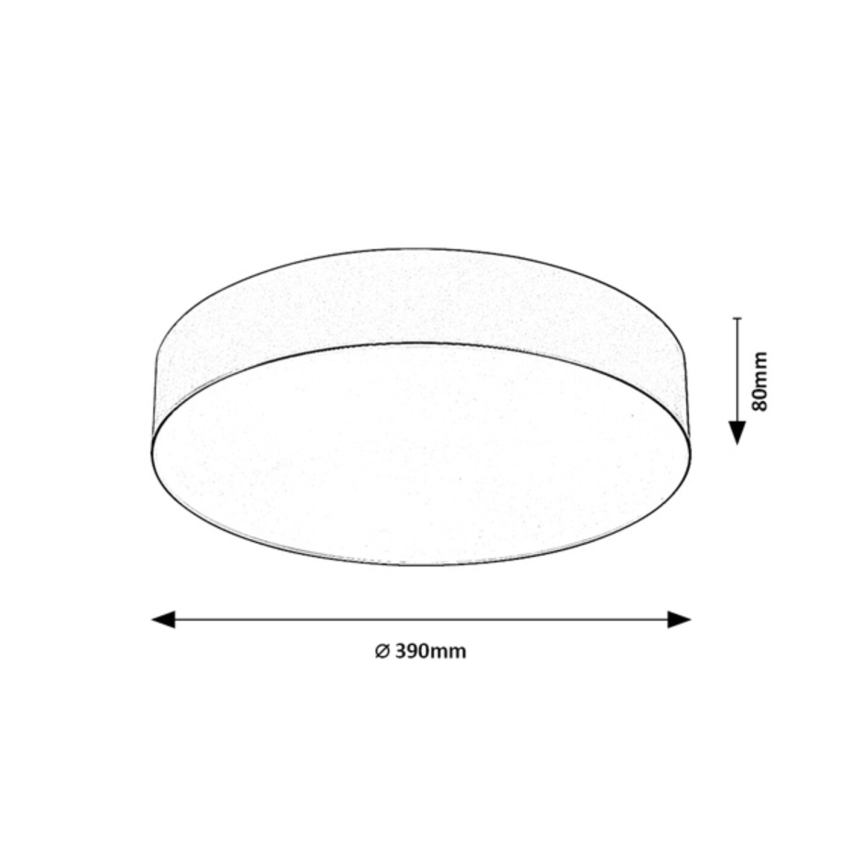 Rabalux - Zunanja stropna svetilka 3xE27/9W/230V premer 39 cm IP43 črna