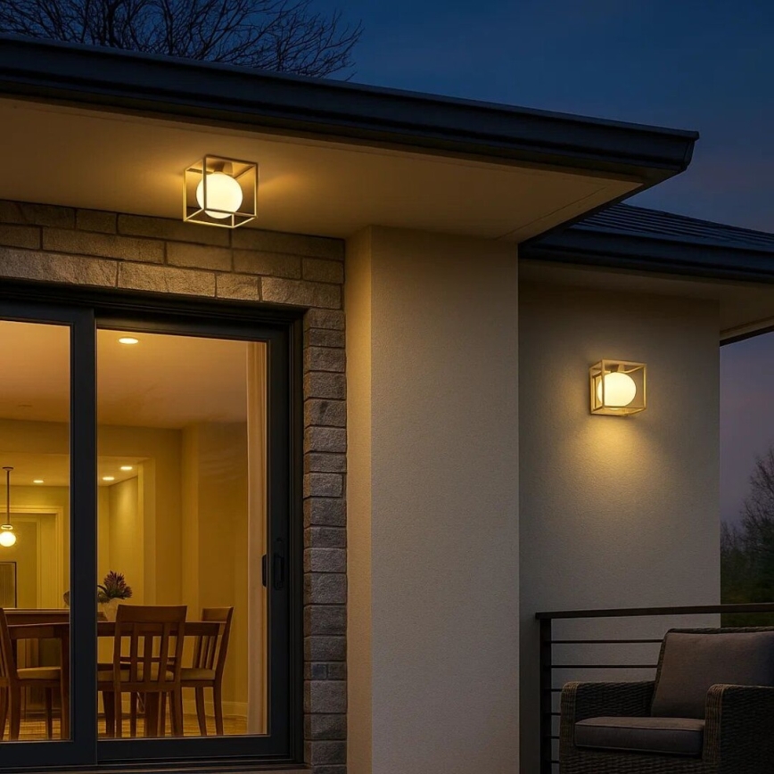 Rabalux - Zunanja stenska svetilka 1xE14/15W/230V IP44 zlata