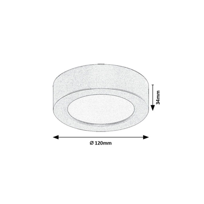 Rabalux - LED stropna svetilka za kopalnico LED/7W/230V, premer 12 cm, IP44, bela