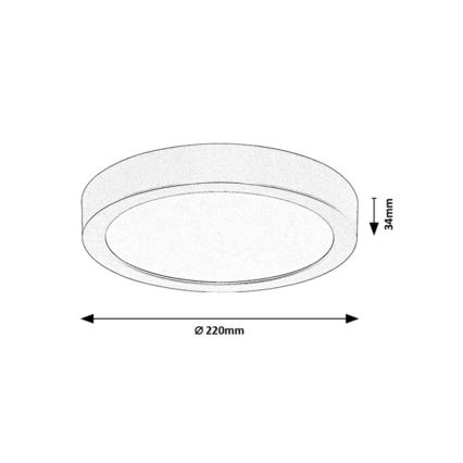 Rabalux - LED stropna svetilka za kopalnico LED/24W/230V premer 22 cm IP44 bela