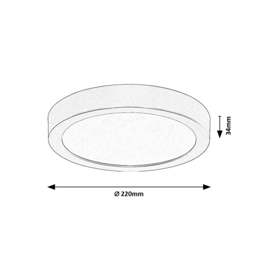 Rabalux - LED stropna svetilka za kopalnico LED/24W/230V premer 22 cm IP44 bela