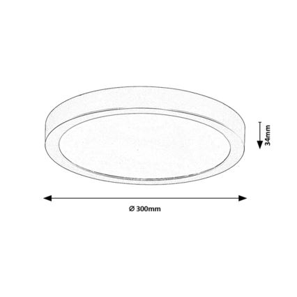 Rabalux - LED kopalniško stropno svetilo LED/30W/230V Ø 30 cm IP44 belo