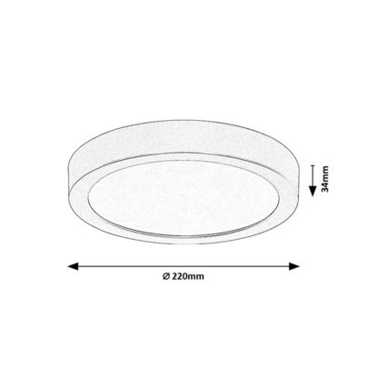 Rabalux - LED kopalniška stropna svetilka LED/24W/230V premer 22 cm IP44 zlata