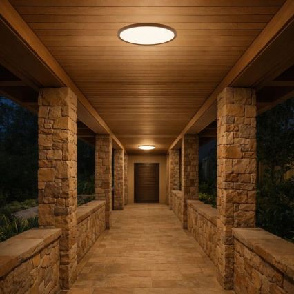 Rabalux - LED stropna svetilka za kopalnico LED/18W/230V 3000/4000/6000K premer 29 cm IP44 rjava