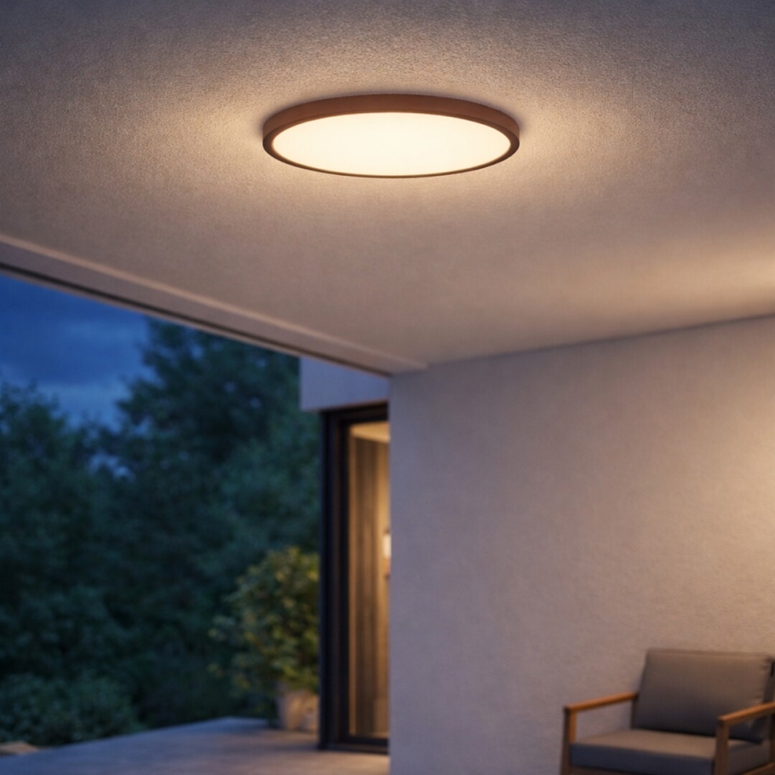 Rabalux - LED stropna svetilka za kopalnico LED/24W/230V 3000/4000/6000K premer 40 cm IP44 rjava