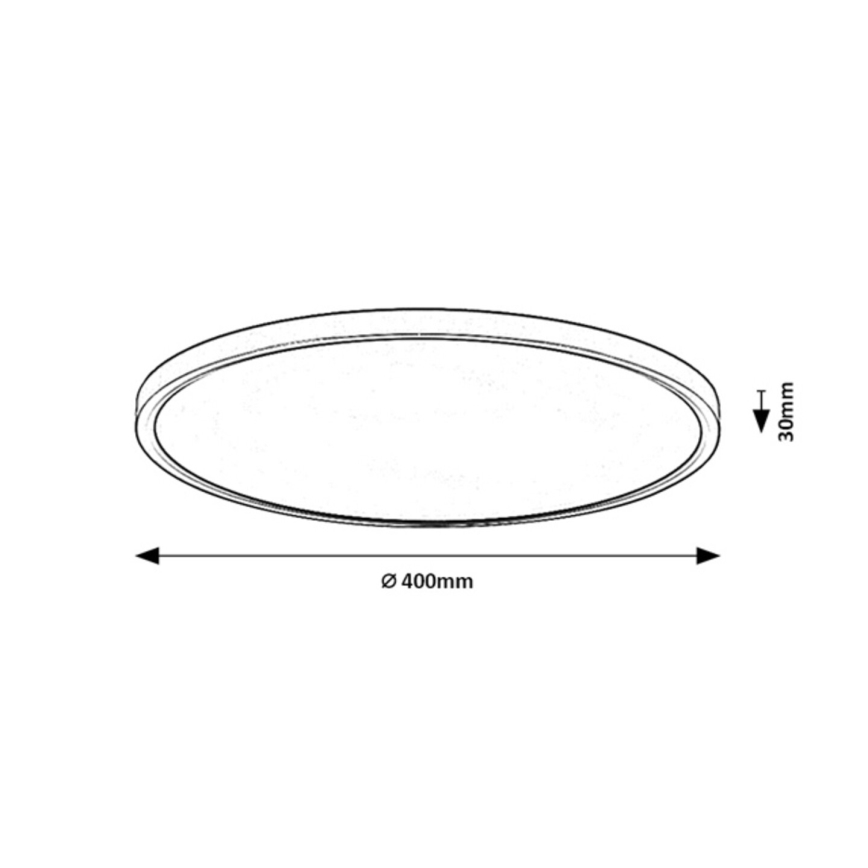 Rabalux - LED stropna svetilka za kopalnico LED/24W/230V 3000/4000/6000K premer 40 cm IP44 rjava