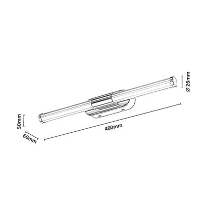 Rabalux - LED kopalniška osvetlitev za ogledalo LED/6W/230V IP44 40 cm sijajni krom