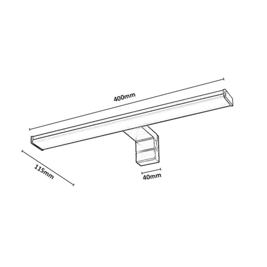 Rabalux - LED kopalniška ogledalna svetilka LED/8W/230V IP44 40 cm