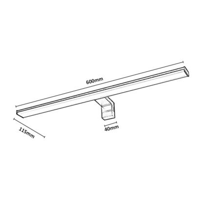 Rabalux - LED kopalniška osvetlitev za ogledalo LED/12W/230V IP44 60 cm
