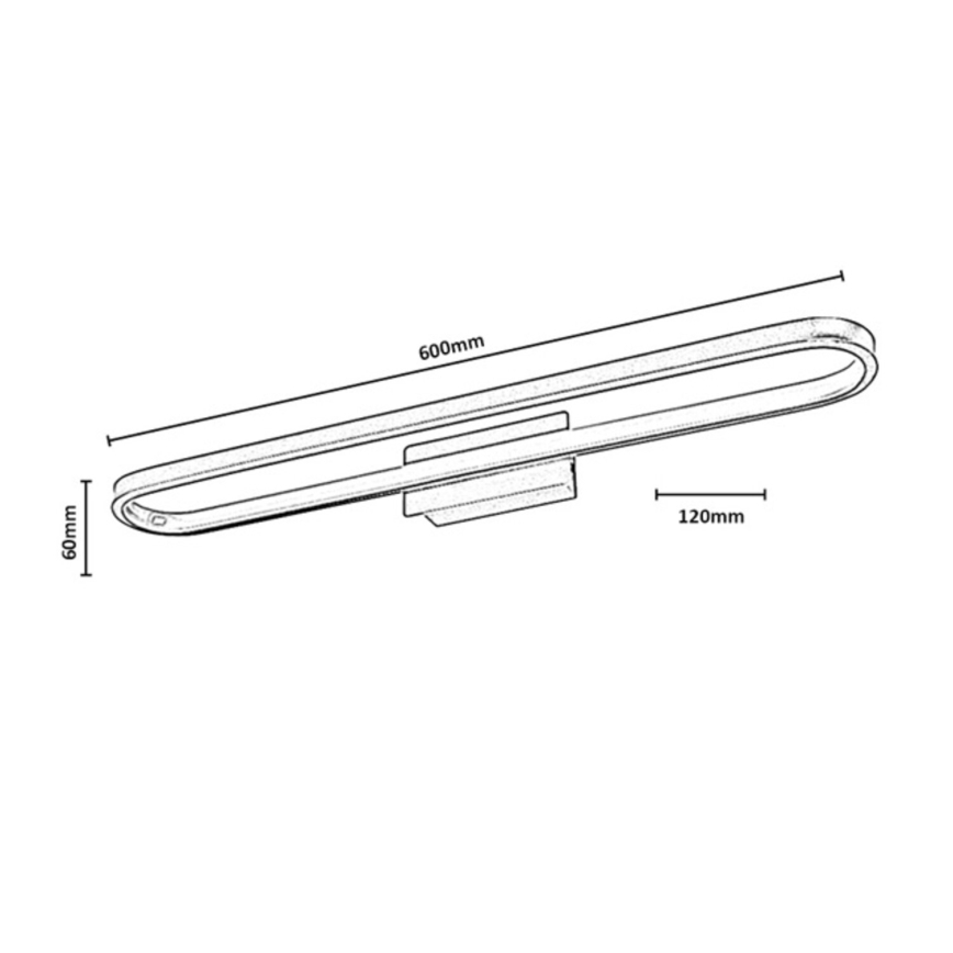 Rabalux - LED kopalniška osvetlitev za ogledalo LED/18W/230V IP44 60 cm