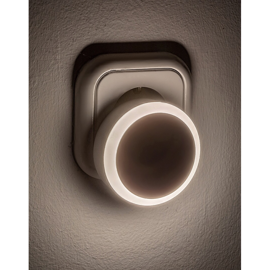 Rabalux - LED Nočna luč za vtičnico s senzorjem za mrak LED/0,3W/230V 3000K