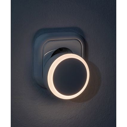 Rabalux - LED Nočna luč za vtičnico s senzorjem za mrak LED/0,3W/230V 3000K