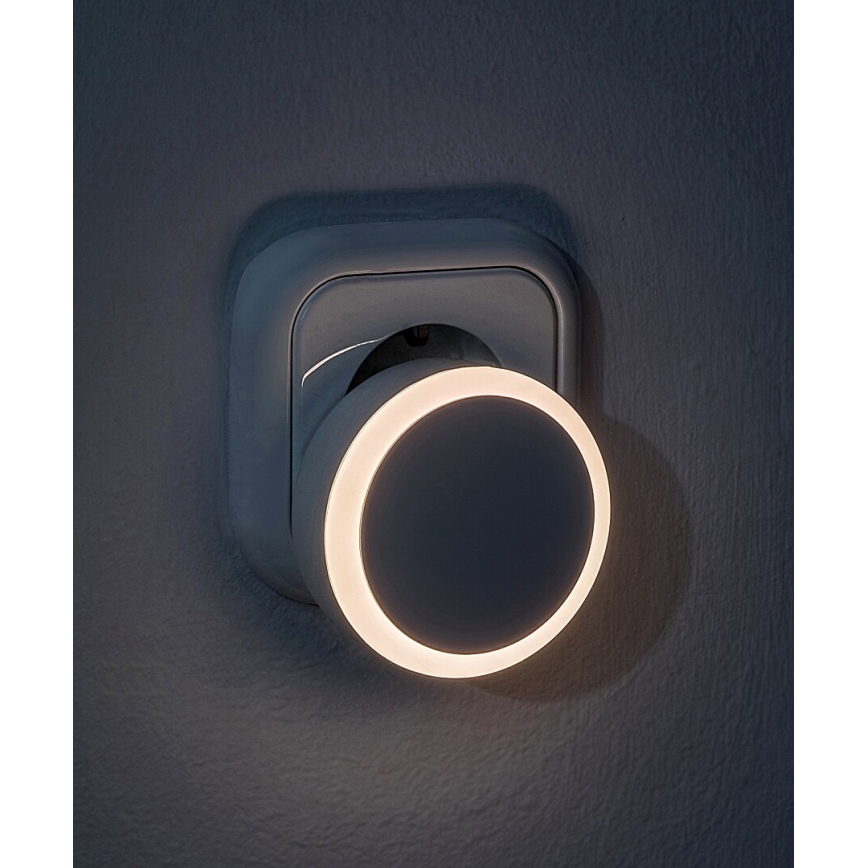 Rabalux - LED Nočna luč za vtičnico s senzorjem za mrak LED/0,3W/230V 3000K