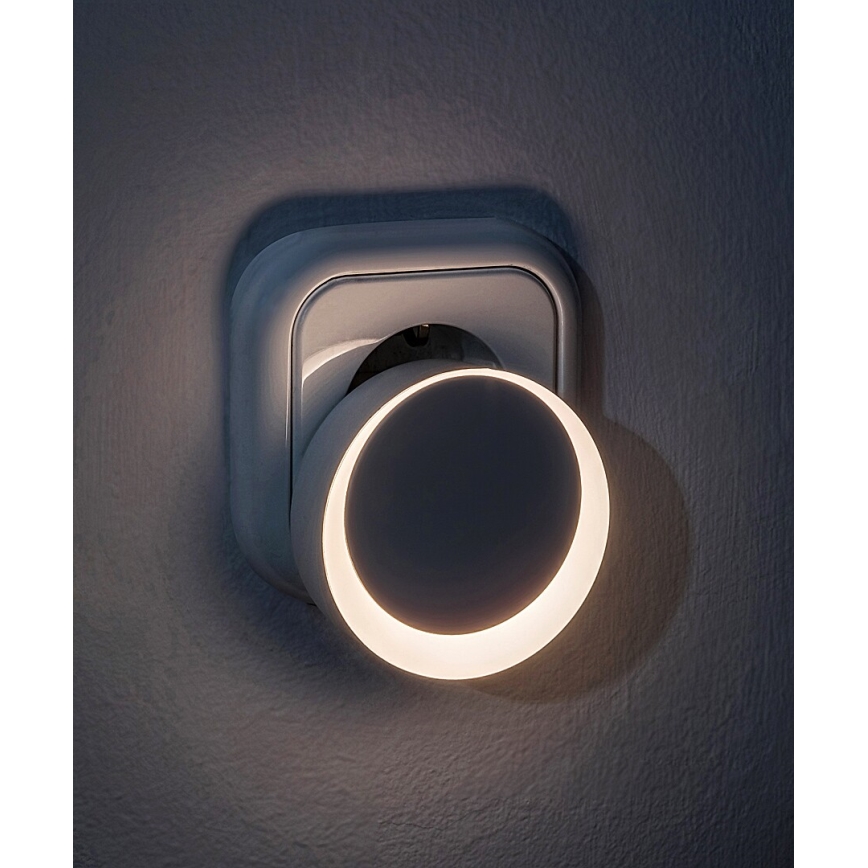 Rabalux - LED Nočna luč za vtičnico s senzorjem za mrak LED/0,3W/230V 3000K
