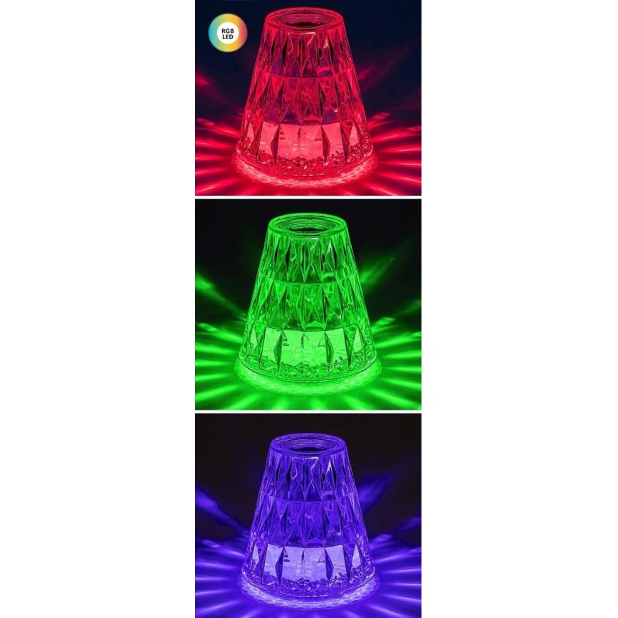 Rabalux - LED RGB Zatemnitvena polnilna namizna svetilka LED/2W/5V 3000K