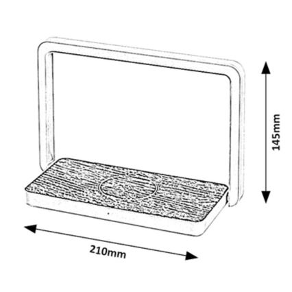 Rabalux - LED Zatemnitvena namizna svetilka s wireless charger LED/4W/5V 3000K