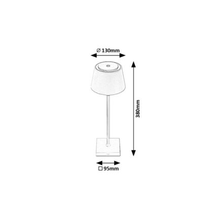 Rabalux - LED Zatemnitvena polnilna namizna svetilka LED/4W/3,7V 1800 mAh 3000-5000K IP44 črna