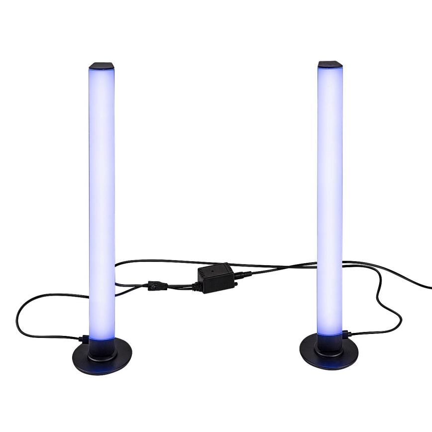 Rabalux - SET 2x LED RGB Zatemnitvena namizna svetilka PACO LED/5W/5V + Daljinski upravljalnik