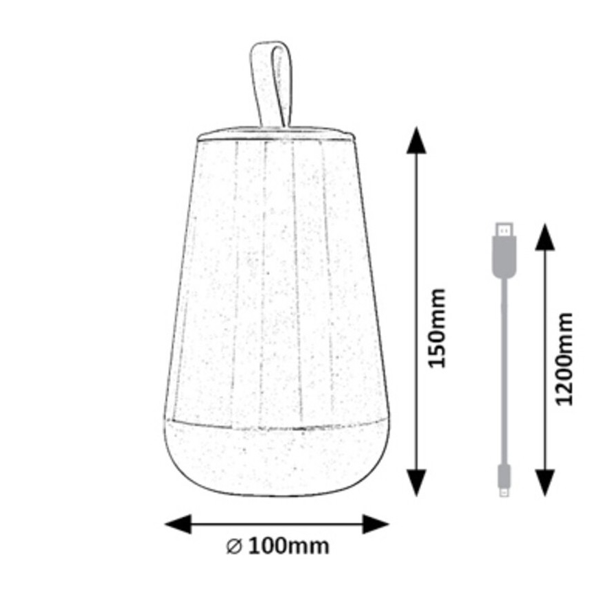 Rabalux - LED RGB Zatemnitvena polnilna namizna svetilka LED/2W/5V 3000K 1800 mAh