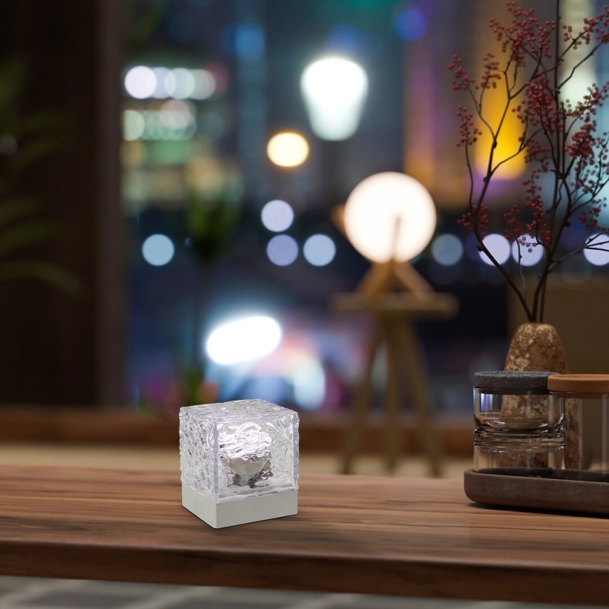 Rabalux - LED RGB Zatemnitvena polnilna namizna svetilka LED/1W/5V + Daljinski upravljalnik