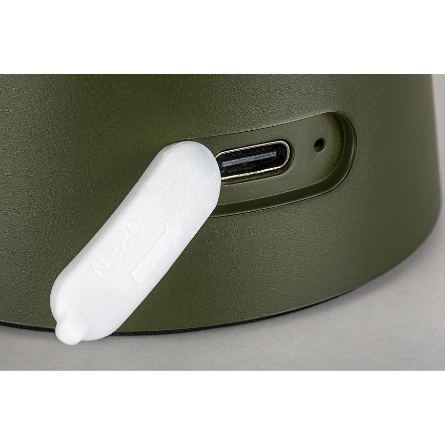 Rabalux - LED zatemnjiva na dotik polnilna zunanja svetilka LED/1,5W/5V IP44 1200 mAh USB zelena