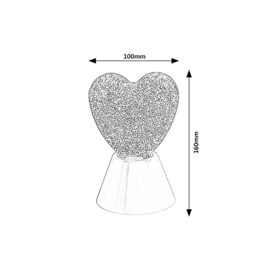 Rabalux - LED dekorativna svetilka LED/0,8W/3xAA v obliki srca