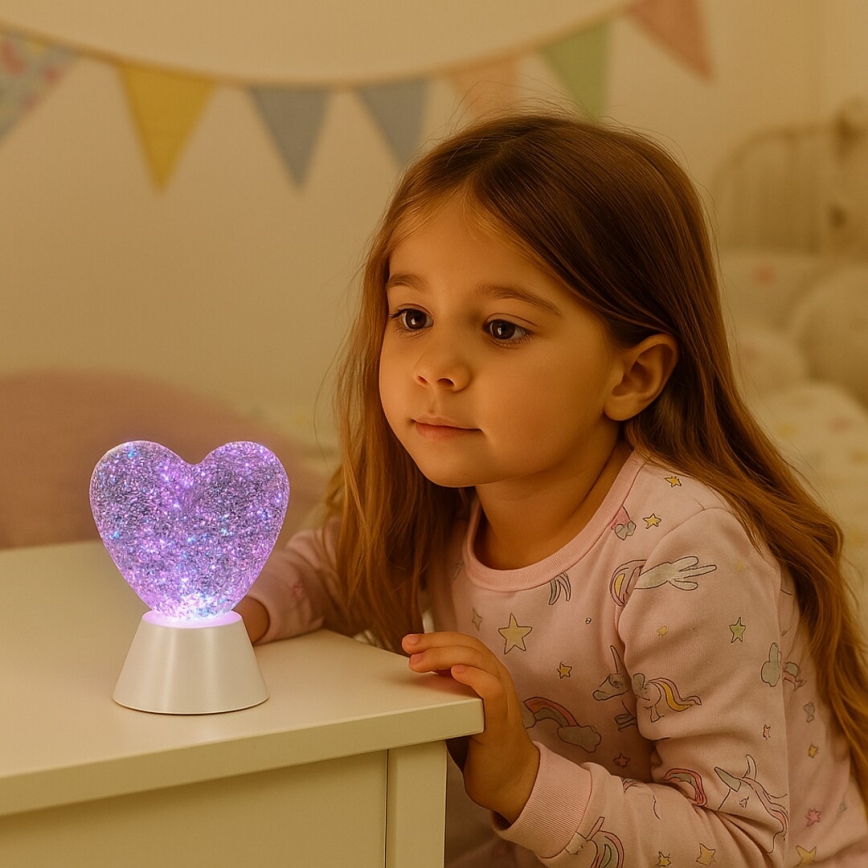 Rabalux - LED RGB Dekorativna svetilka LED/0,8W/3xAA v obliki srca