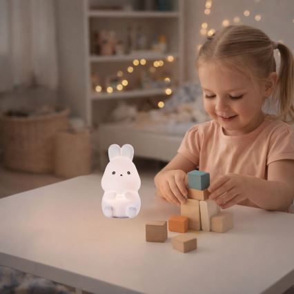Rabalux - LED RGB nočna lučka na dotik LED/0,05W/1xCR2032 zajček