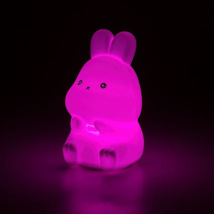 Rabalux - LED RGB nočna lučka na dotik LED/0,05W/1xCR2032 zajček