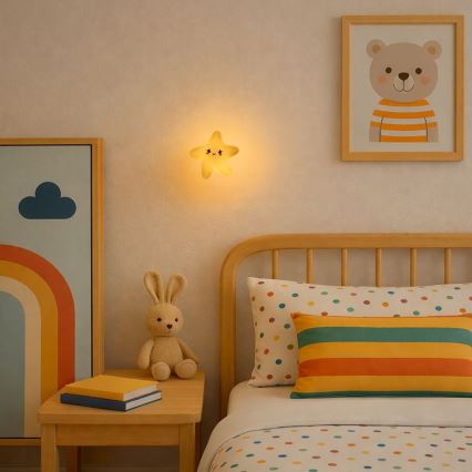 Rabalux - LED zatemnjevalna polnilna otroška nočna lučka na dotik LED/2,7W/5V 200 mAh zvezda