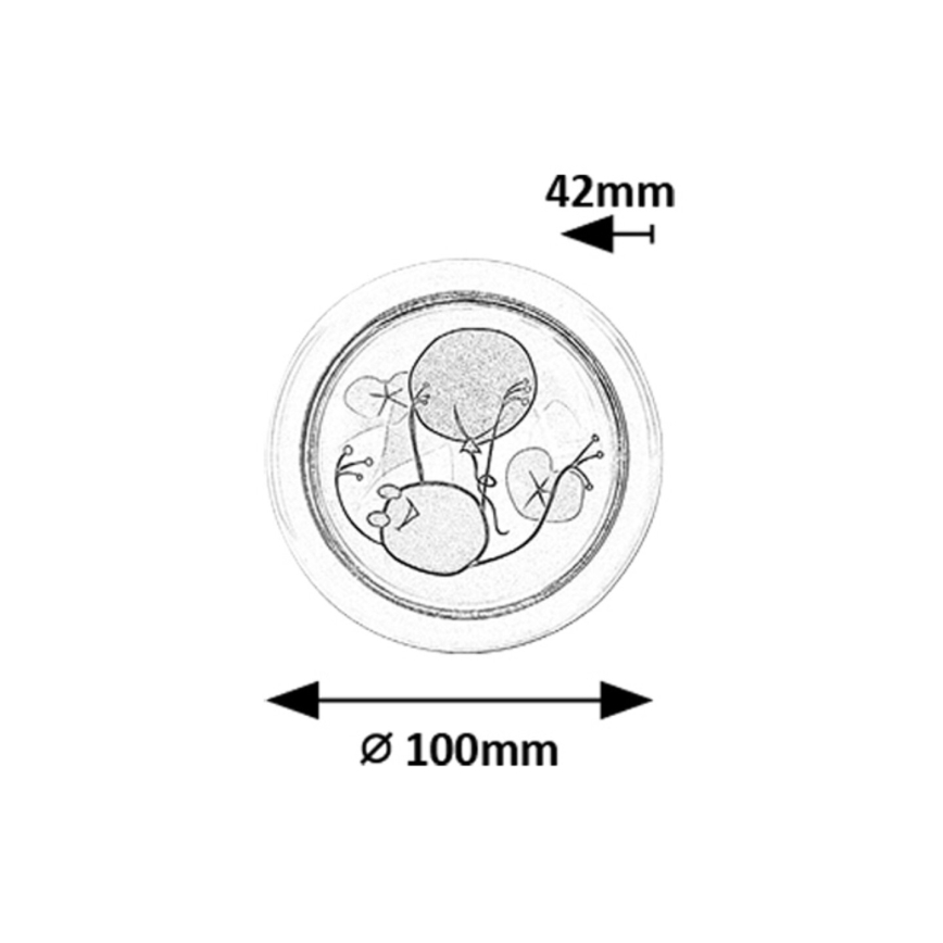 Rabalux - LED Otroška nočna luč LED/0,3W/2xAA 6000K