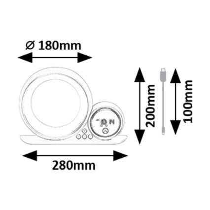 Rabalux - LED RGB Namizna svetilka z zvočnikom LED/5W/230V