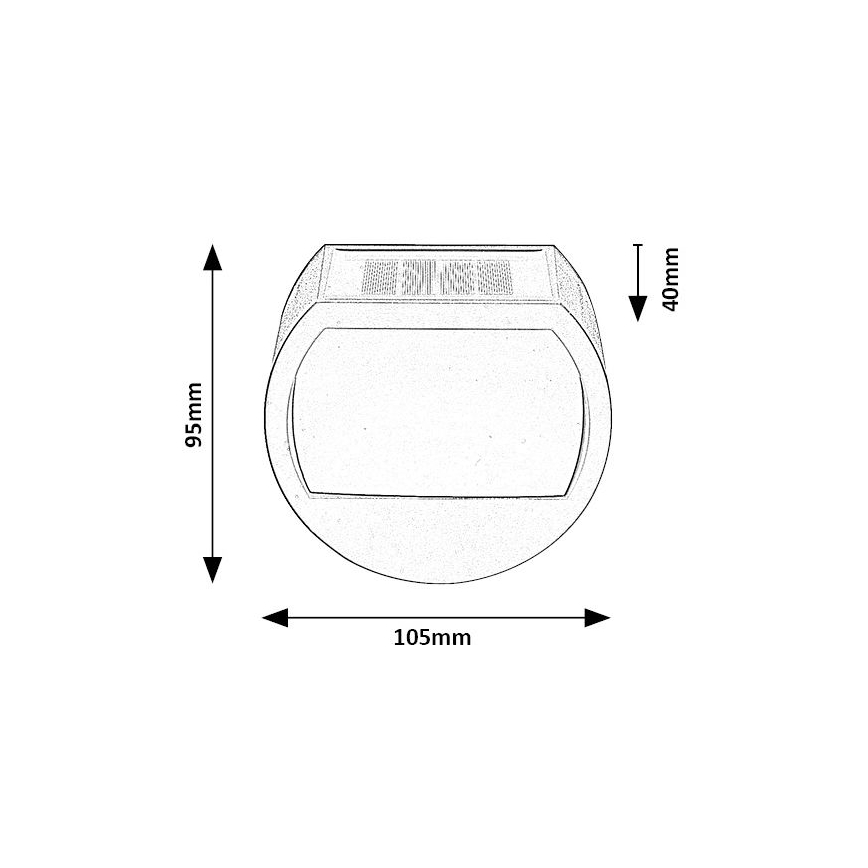 Rabalux - LED Solarna stenska svetilka LED/0,5W/1,2V IP44 600 mAh