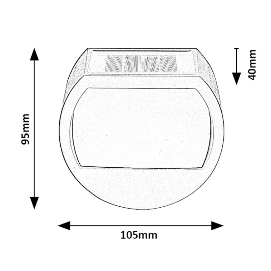Rabalux - LED Solarna stenska svetilka LED/0,5W/1,2V IP44 600 mAh