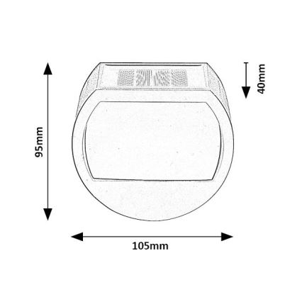 Rabalux - LED Solarna svetilka s senzorjem LED/0,5W/1,2V IP44