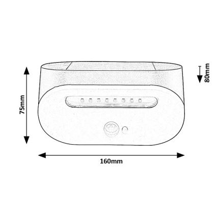 Rabalux - LED Solarna svetilka s senzorjem LED/3,2W/3,7V IP44