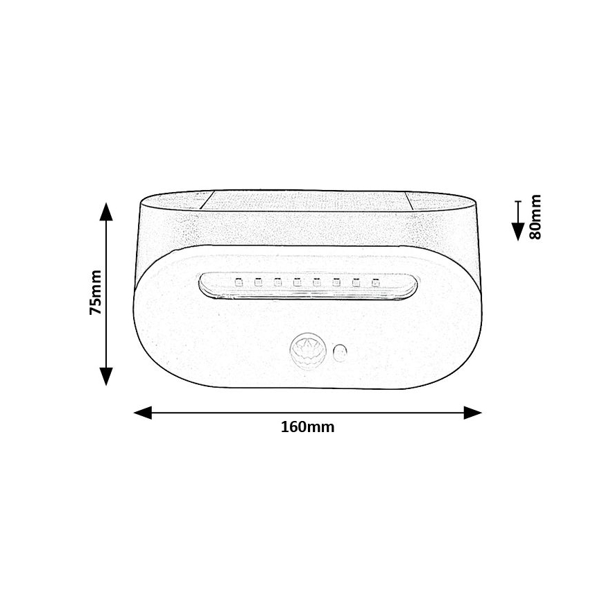 Rabalux - LED Solarna svetilka s senzorjem LED/3,2W/3,7V IP44