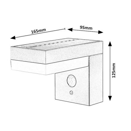Rabalux - LED Solarna svetilka s senzorjem LED/6W/3,7V IP44 2200 mAh