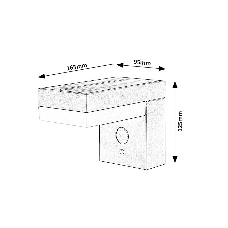 Rabalux - LED Solarna svetilka s senzorjem LED/6W/3,7V IP44 2200 mAh