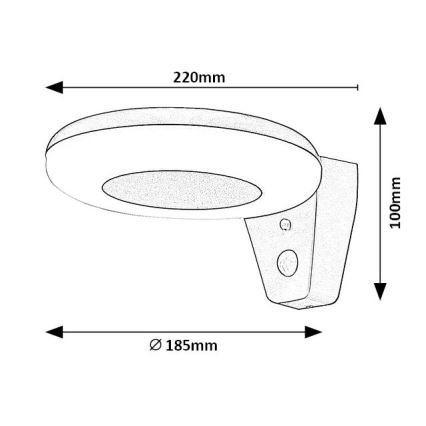 Rabalux - LED Solarna svetilka s senzorjem LED/4W/3,7V IP44