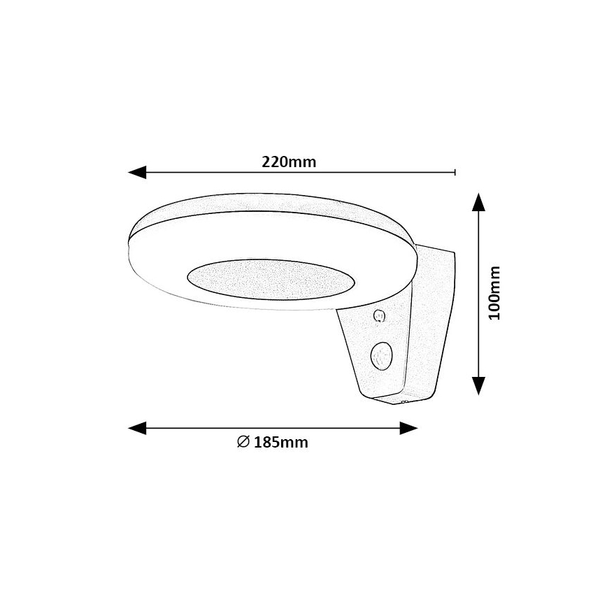 Rabalux - LED Solarna svetilka s senzorjem LED/4W/3,7V IP44