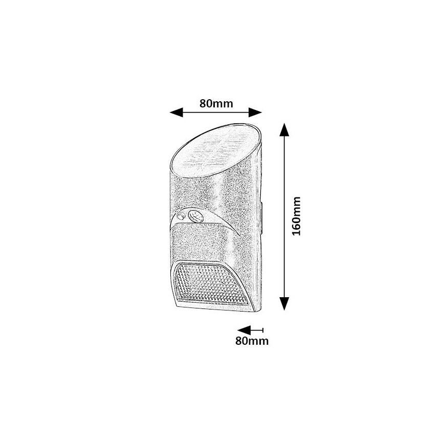 Rabalux - LED Solarna svetilka s senzorjem LED/3,6W/3,7V IP44