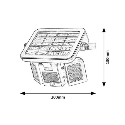 Rabalux- LED Solarna svetilka s senzorjem LED/2,4W/3,7V IP44