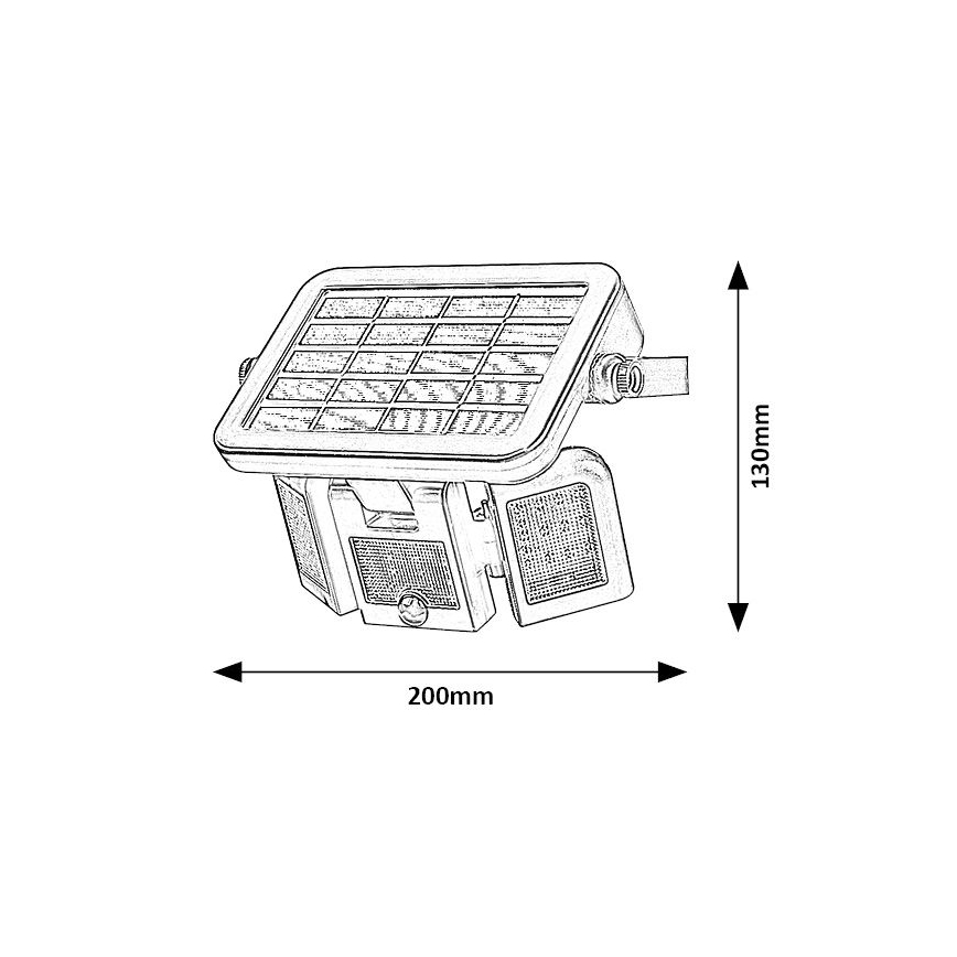 Rabalux- LED Solarna svetilka s senzorjem LED/2,4W/3,7V IP44