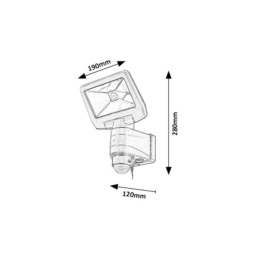 Rabalux - LED Solarni reflektor s senzorjem LED/5W/3,7V IP44