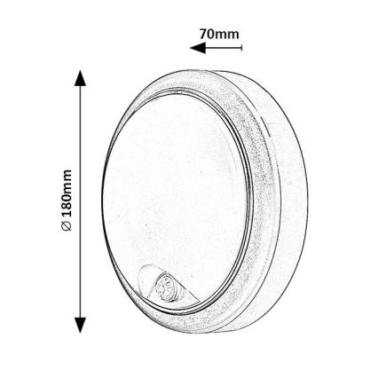 Rabalux - LED zunanja stenska svetilka s senzorjem LED/15W/230V IP54