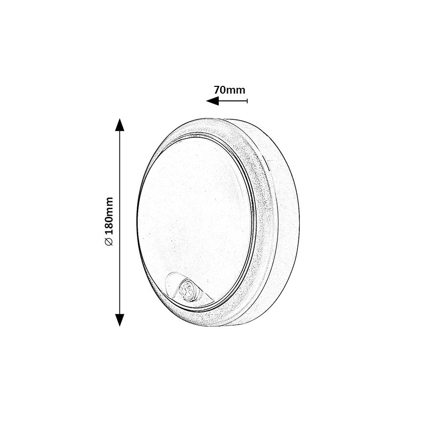 Rabalux - LED Zunanja stenska svetilka s senzorjem LED/15W/230V IP54